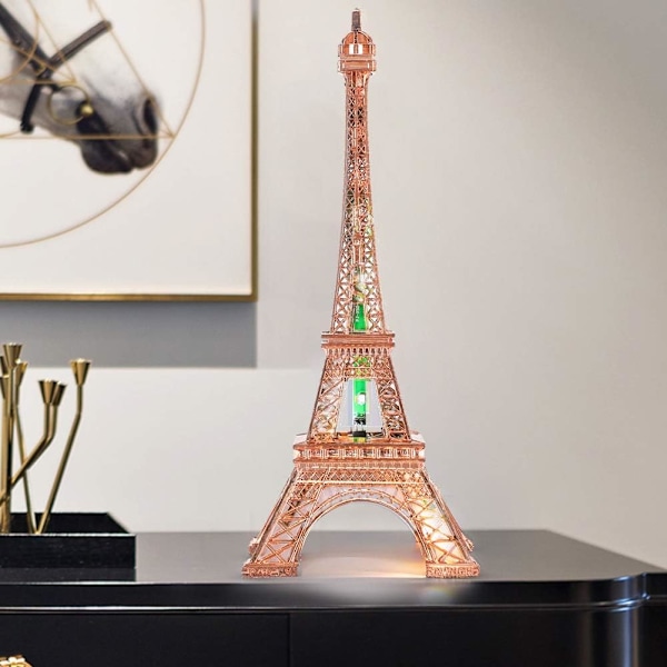 Eiffeltornet staty, 26cm LED Eiffeltorn, Paris mode färgglad stil nattlampa kontor sovrum dekoration, tårtdekoration