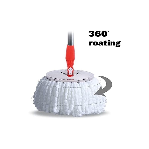 4 stk. 360° Spin Moppehoveder, Mikrofiber Spin Moppe Udskiftningshoved Refill Rund Form Moppehoved