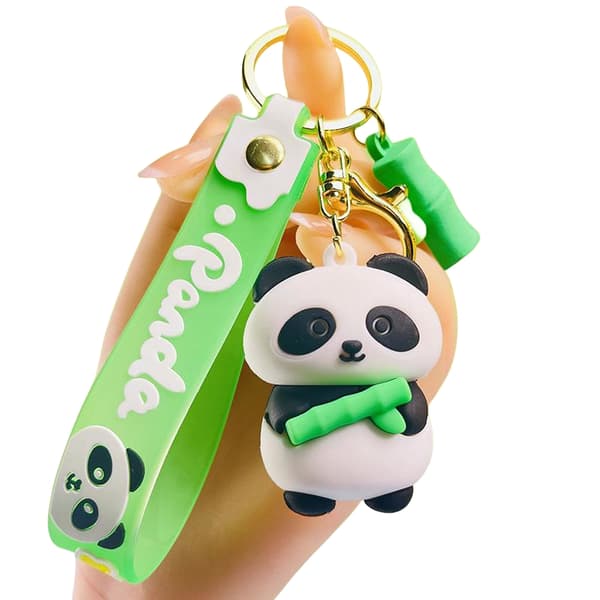 Söt liten panda nyckelring panda väska docka hänge liten present