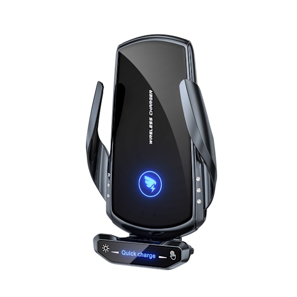 15W snabb trådlös billaddare, telefonhållare, automatisk fastspänning, biltillbehör, kompatibel med iPhone 13 Pro, 12 Max Mini/11/XS/XR Samsung S20/S1