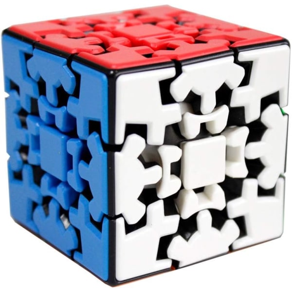 Gear Cube 3x3 Puslespill Kung Fu Cube 3D Puslespill 3x3x3 Cube Glatt Puslespill Glatt Vrid Puslespill Cube med en Cube Tripod (Flerfarget)