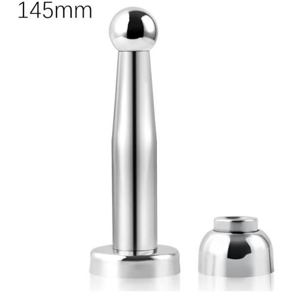 1 lang magnetisk dørstopper, i rustfritt stål, robust, magnetisk dørholder for å holde døren åpen