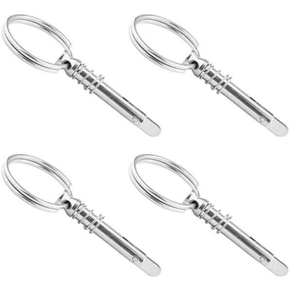 4 stycken snabblås sprint, 1/4 tum snabba rostfria stål sprintar 316 Övre sprintar för bimini marin hårdvara, silver, 6,3 mm x 42 mm