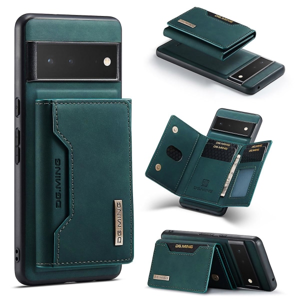 Irrotettava Card Pocket -lompakkokotelo, joka on yhteensopiva Google Pixel 7 Pro/pixel 7:n kanssa, Pu-nahkainen cover Pixel 7 Pro Green