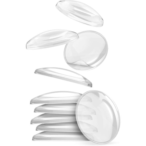10 x Dørstopper 40 x 8 mm Transparent - - Klistremerke dørstøt - - Elastisk veggdørstopper - - for å beskytte vegger og møbler - - dørhåndtak