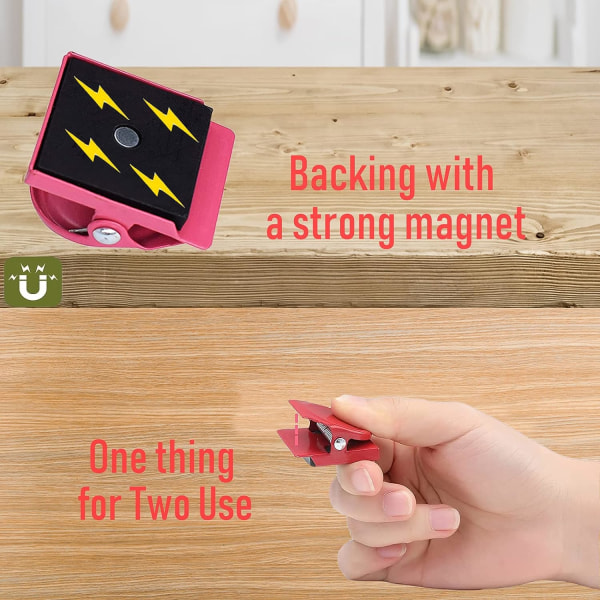 Magnetklämmor för kylskåp 9 st, Starka Whiteboard-magneter Färgade Mag