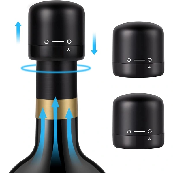 Vinflaskkork med silikon, återanvändbar (3-pack)