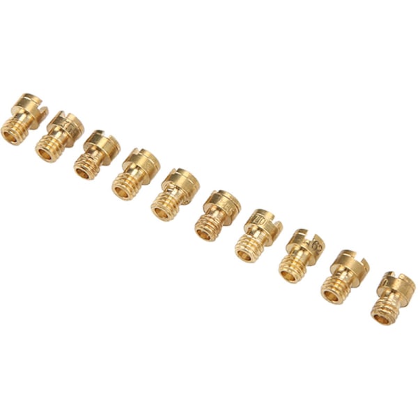 10 stk. hovedforgasserdyser i metall for Dellorto, Bing, Gy6 M4 52-75