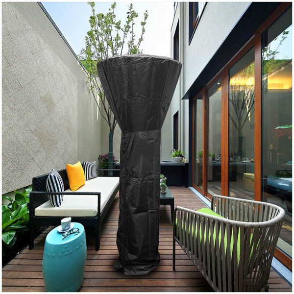 210D Terrassevarmer Deksel, Vanntett Utendørs Varme Deksler Patio Heater Beskyttelsesdeksel, (grå) 226*85*48cm