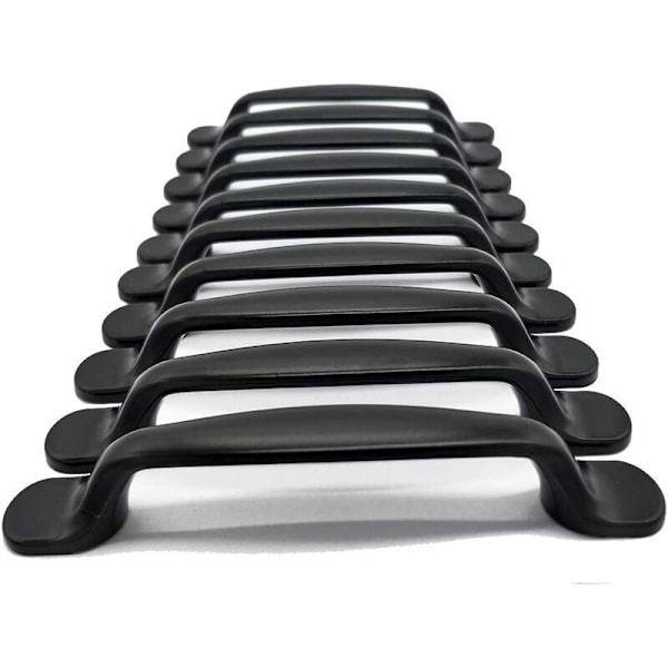 20x Handtag Köksskåp Skåp Låd Möbel Möbel Låda Förvänta 96mm, Svart Aluminium