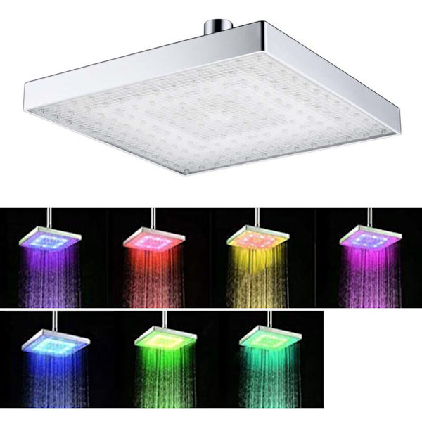 Dusjhode med LED-lys som skifter farge