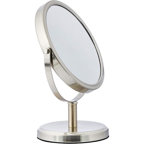 Modern dubbelsidig spegel, nickel, 10 cm