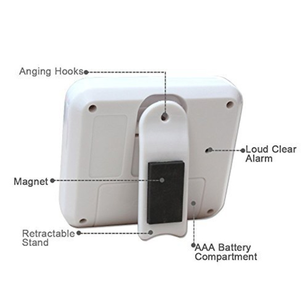 Digital Kök Timer Magnetisk Nedräkning Matlagningstimer Klocka med Magnetisk Baksida och Klämma, Höglarm, Stor Display Minuter och Sekunder Direktinmatning