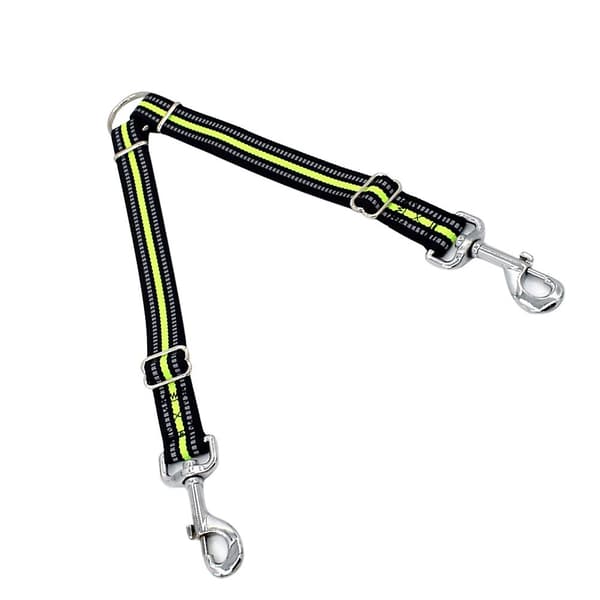 Reflekterende Stripe Pet Traction Rope Dobbelthode Stropp Kjæledyr Tilbehør For Hund Valp (grønn, Enkelt Hode, Størrelse M)
