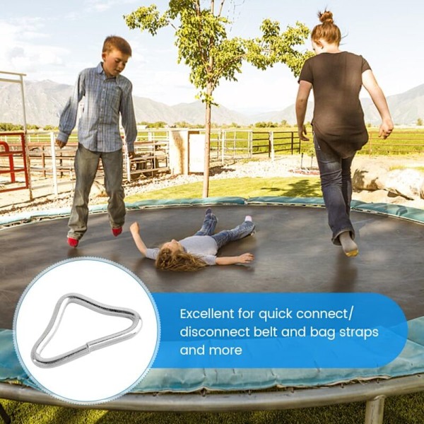 10-pack Trampolin Triangelspännen - Triangulära V-ringar för Trampolinreparation