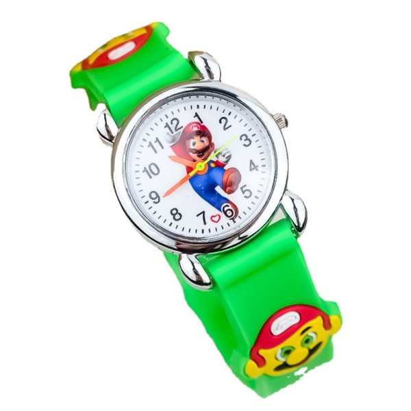 1 Piece Kids Watch(Green),Waterproof Children's Wristwatch Quartz Movement,3D Cartoon Design,Digital Kids Watch for 3 Years Old to 11 Years Old Girl