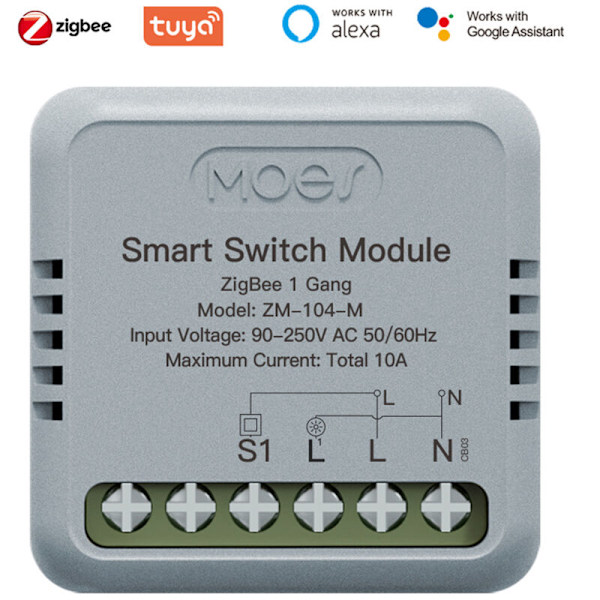 Älykäs kytkentämoduuli TUYA ZIGBEE, kannettava kodin automatisointi, katkaisija itsellesi, synkronointiohjaus, ääniohjauskytkin, c