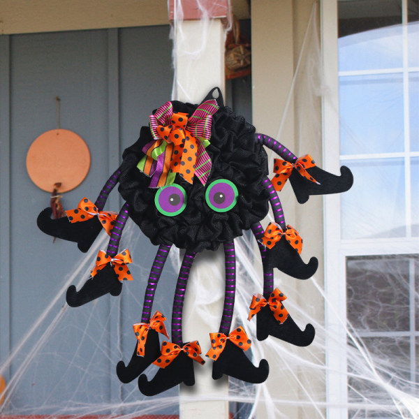 Flerbeint edderkoppdør hengende krans Creative Halloween Garlan