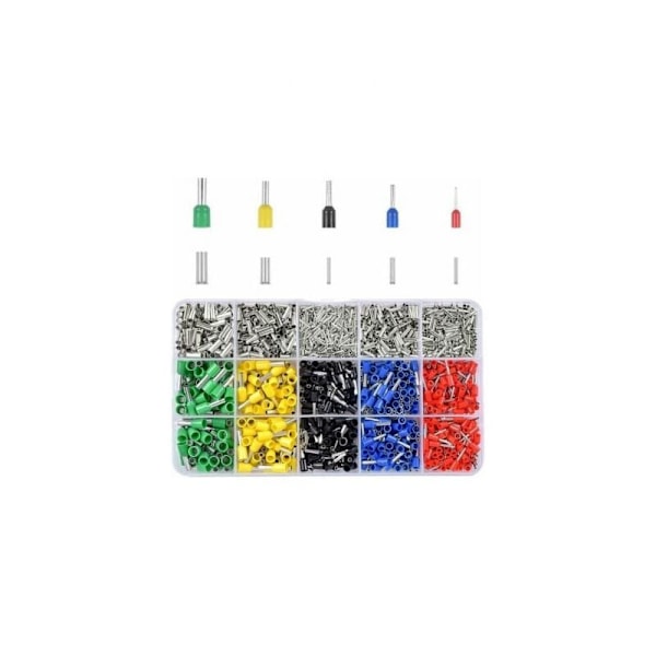 1640 stk. Forhånds-isolert/ikke-isolert terminaler Ledningshylser Isolerte krympeterminaler Ledningshylser Elektriske skjøtekontakter 12-22 AWG for elektrisk