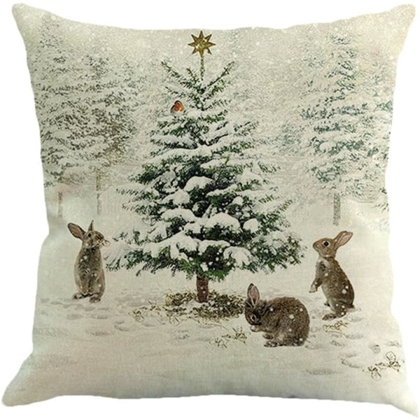 4 Jul Djur Tryck Kuddfodral Vinter Heminredning Kuddfodral 18 x 18