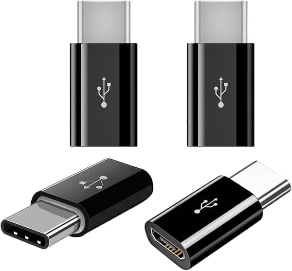 2 st USB C-adapter, USB C till Micro USB-adapter Typ C hane till Micro USB hona, Micro USB till USB Typ C-adapter, för P20/30 Andra smartph