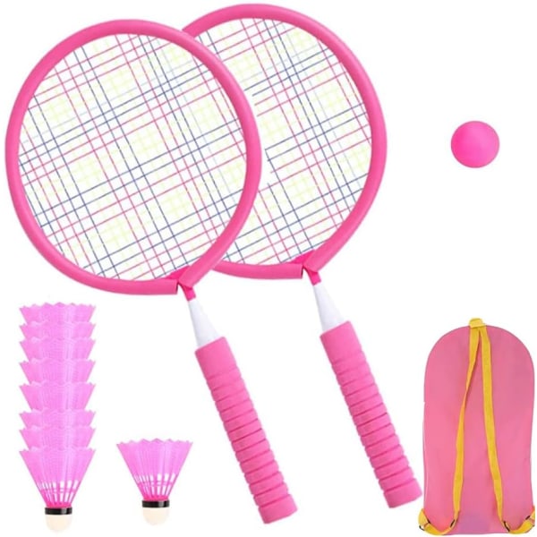 Badminton tennisketchere (Pink) Sæt Udendørs spil Tennisbold ud