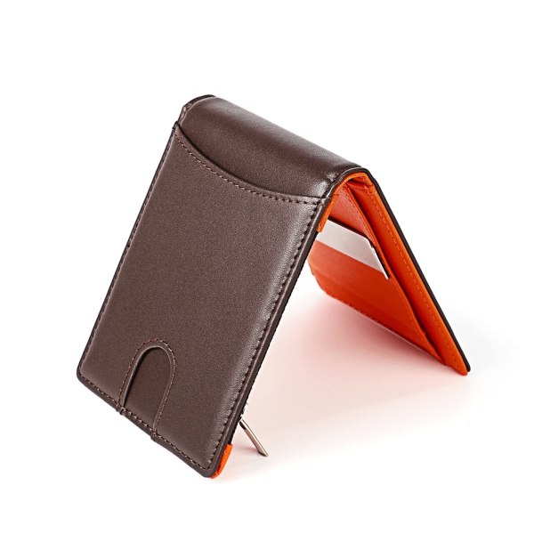 Black Leather Money Clip Men lommebok