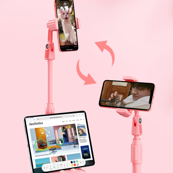 Mobiltelefonstativ Tabletstativ Skrivebord Live-sending Lat Datamaskin Multifunksjonell Selfie