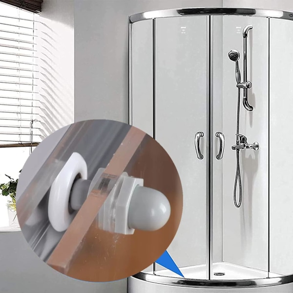 8-pack duschdörrrullar, plast duschdörrrullar, duschdörrersättningsrullar, duschrunda och skjutdörrar, duschkabindörrar, Ha