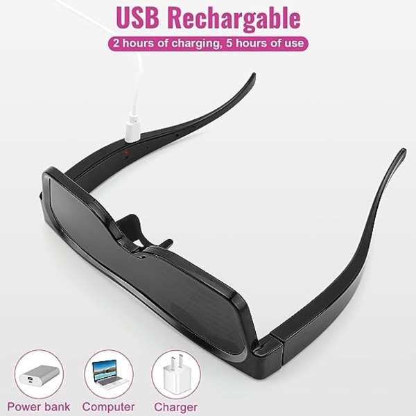 LED-valot miehille ja naisille Cyberpunk Light Up -lasit LED Bluetooth Rave -lasit Hihku LED-lasit USB-ladattavat tekstigraffitianimaatiolla rytmi Ni:lle