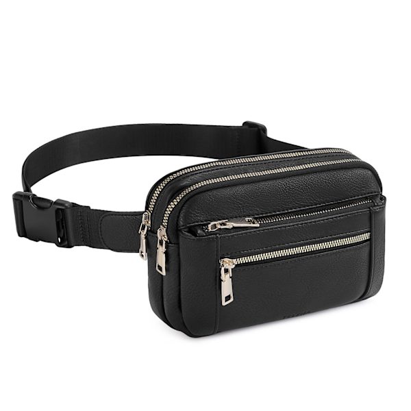 Fanny Packit naisille, crossbody-laukku, nahkainen vyölaukku, muodikas vyölaukku säädettävällä hihnalla, beige ruskea