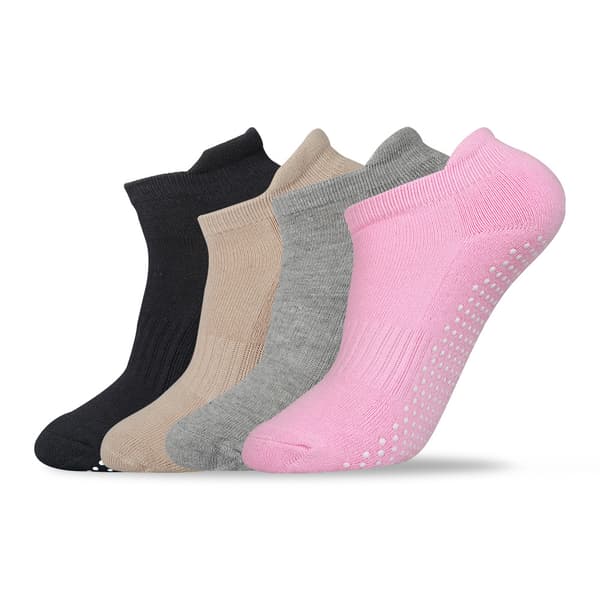 4-pack strumpor för kvinnor och män (4 par), yogastrumpor, pilatesstrumpor.
