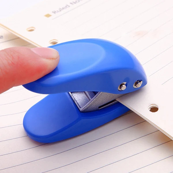 Pappershåltagare, ett hål, DIY pappershåltagare, blå