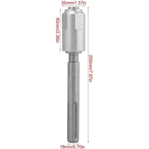 SDS Max til SDS Plus adapter - SDS Max til SDS Adapter Plus Mandrin Adapter Skaft Flow Værktøjsadapter Hurtig Hjørne Konverter til Foret SDS Ma