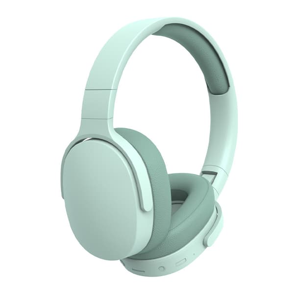 Trådlöst Bluetooth-spelheadset med mikrofon, aktiv brusreducering, all-inclusive öronmuffar och lång batteritid (Mintgrön)