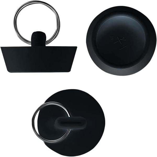 2 st avloppspropp, diskbänkspropp, plastdiskpropp med hängring, universell propp för badrum, kök, toalett