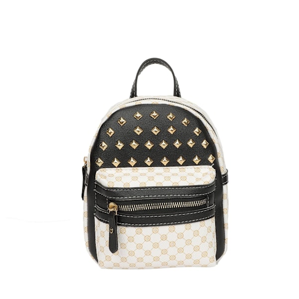 Mini liten ryggsäck damer nitar ryggsäck damer nisch design sense（svart）