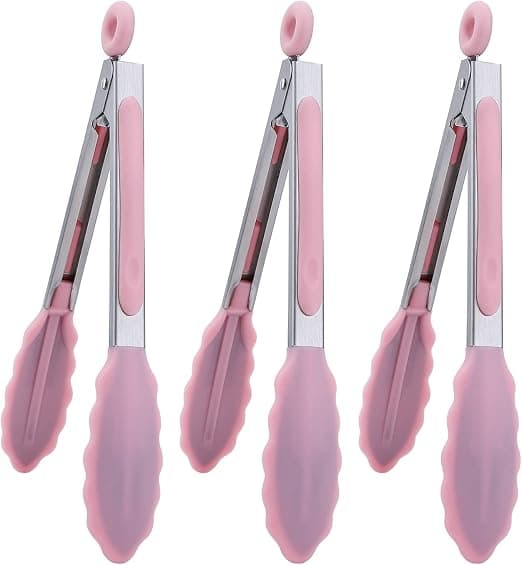 7\" Mini Silikoneserveringstænger Sæt med 3 - Pink