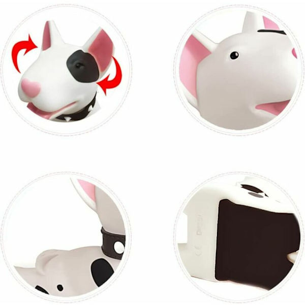 Valkoinen koiran ovenpysäytin, ovenpysäytin, koristeellinen ovenpysäytin eläimille, bullterrieri
