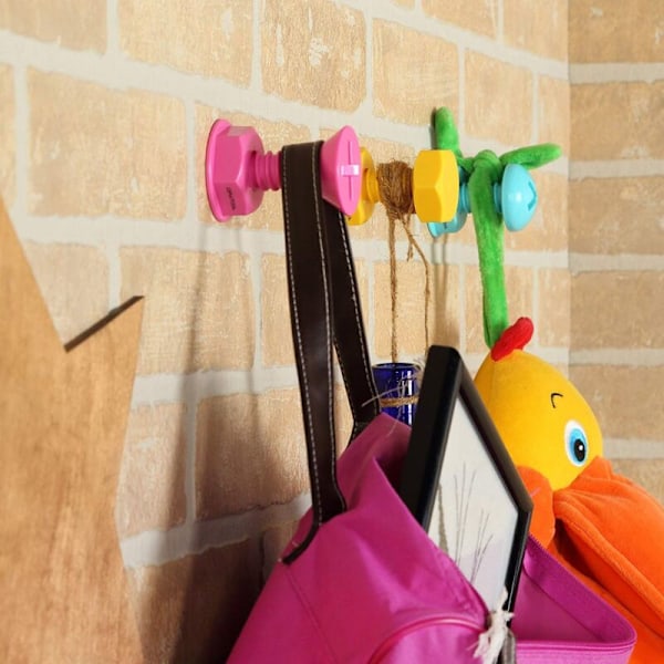 3 kappaletta itseliimautuva koukku, design-seinäkoukku, pyyhekoukku kylpyhuoneeseen, vaatenaulakko lasten- ja vauvanhuoneeseen