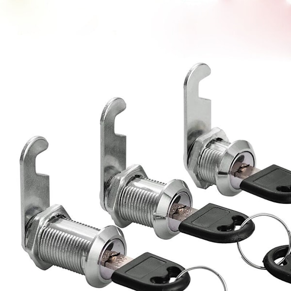 4PCCs Lås Låsande Kam Cylinder 25 mm Postlåda Skåp Lås - Silverlegering Legering Kamlås
