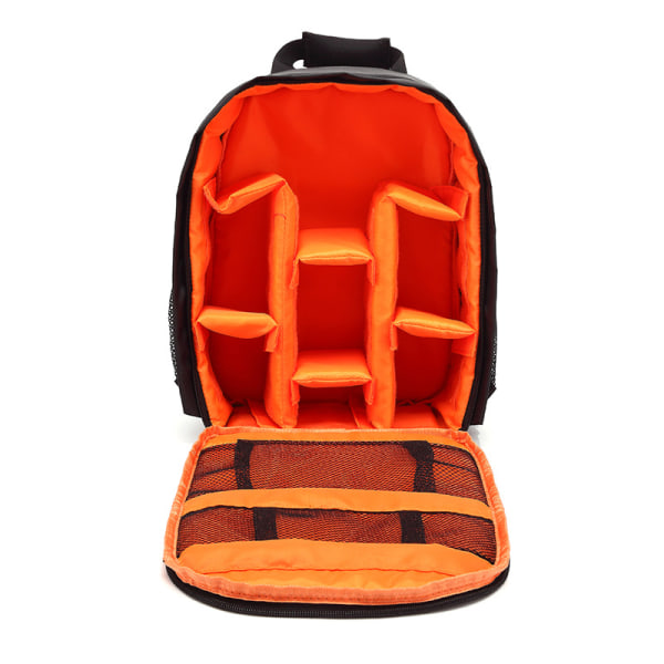 Kamerataske, (orange) Kamerarygsæk, Vandtæt fotorygsæk, Br