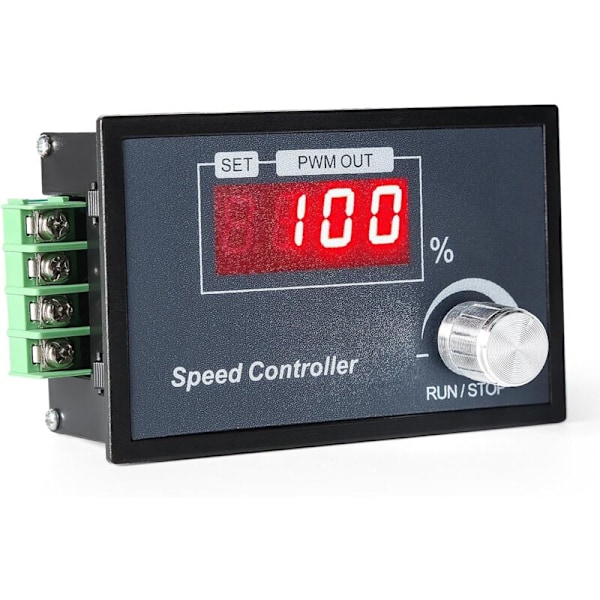 Variator for motor, motorhastighetskontroller PWM DC 6-60V 12V 24V 36V 48V 30A Hastighetsregulator for motor Justerbar med startbryter
