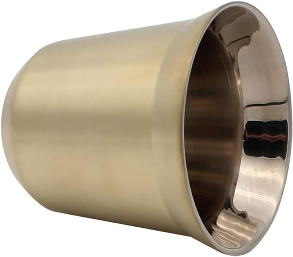 Kaffe- / espressokopp i rustfritt stål (lys gull, 6,2*6,2 cm), termokopp med dobbelt vegg