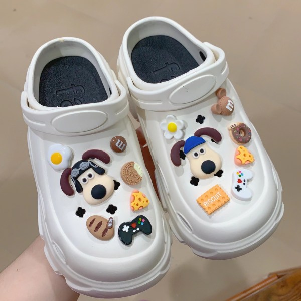 14 kappaletta 3D-tukikengät Sandaalit Koristeet (Cartoon Puppy), Kenkäkoristeet, Söpöt kenkäkoristeet Tukikengät Sandaalit Rannekoru DIY