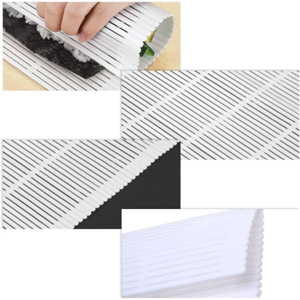Sushimatte, Sushimatte Rullematte, Sushi Rulle, Sushi Rullematte, Rulle Sushimatte, Ikke-klebende Overflate, Vaskbar, Gjenbrukbar, PP Plast, Sushi Ruller, 2 Stykker