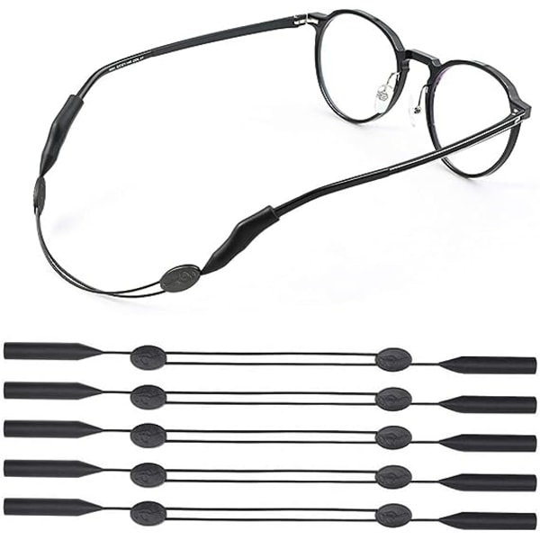 Brillesnorer, 5 stykker Justerbar Brilleholder Sportssnor fo