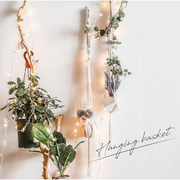 Planter Stand och bricka Trädgård Kreativ växtgrönskande hängande korg (GT124)