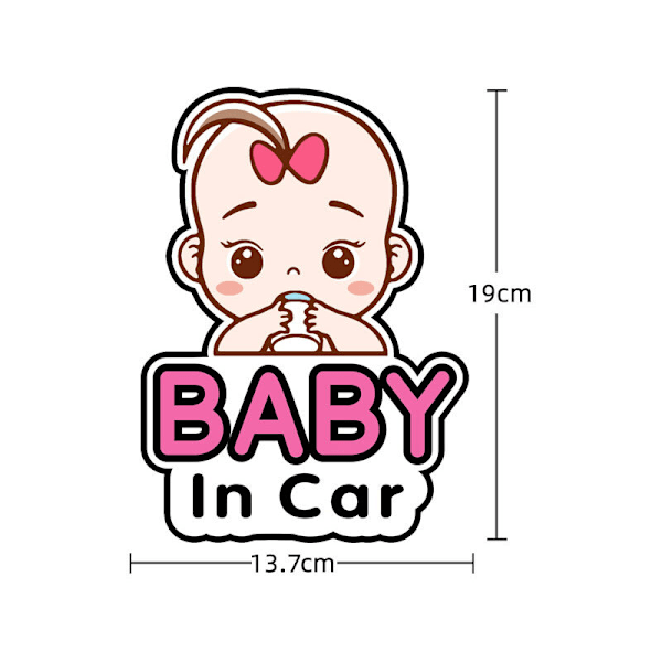 2 Baby in Car-skyltar, Babybilsticker avtagbar säkerhetssticker reklam, Söt fönsterbilsticker