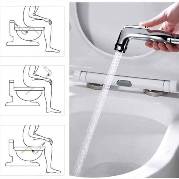 2 stk. bidet spray, toilet toilet wc bruser i spray til toilet rengøring, kæledyrsbadning, personlig hygiejne